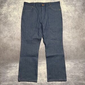 Vintage Wrangler Men's Dark Wash Cowboy Bootcut‎ Leg Denim Jeans Size 38x30